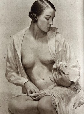 Aktstudie ''Die Blume'' 1938 von Julian Smith 1873-1947