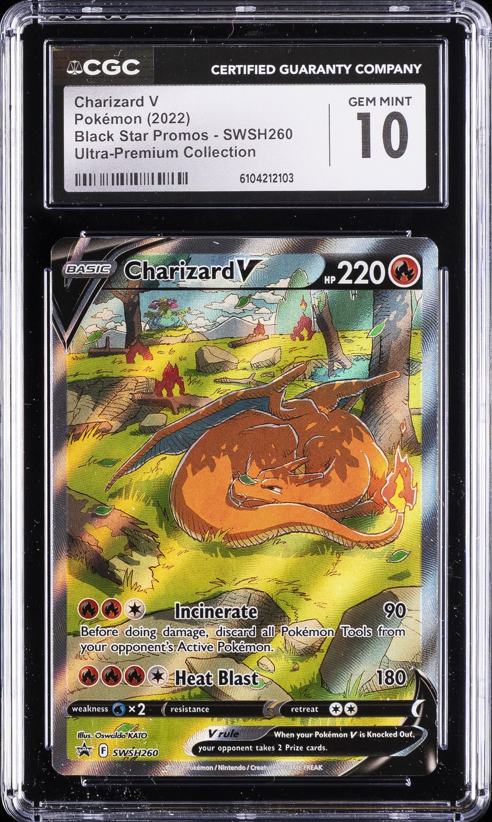 2022 POKEMON #SWSH260 CHARIZARD V CGC 10 GEM MINT