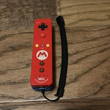Official Nintendo Wii Red Mario Remote Motion Plus Controller