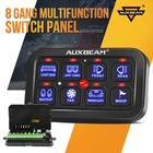 AUXBEAM 8 Gang Switch Panel On-Off LED Switch Panel Circuit Control Relay System