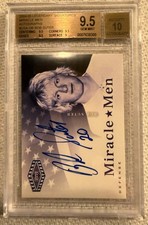 2004-05 UPPER DECK LEGENDARY SIGNATURES HOCKEY BOB SUTER AUTO MIRACLE MEN