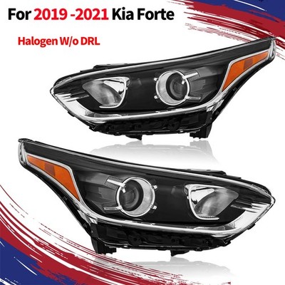 For 2019 2020 2021 Kia Forte Sedan Headlight Halogen Lamp W/o DRL Left or Right