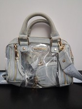 Borsa a tracolla Steve Madden Clear Stadium tracolla blu con logo e portamonete