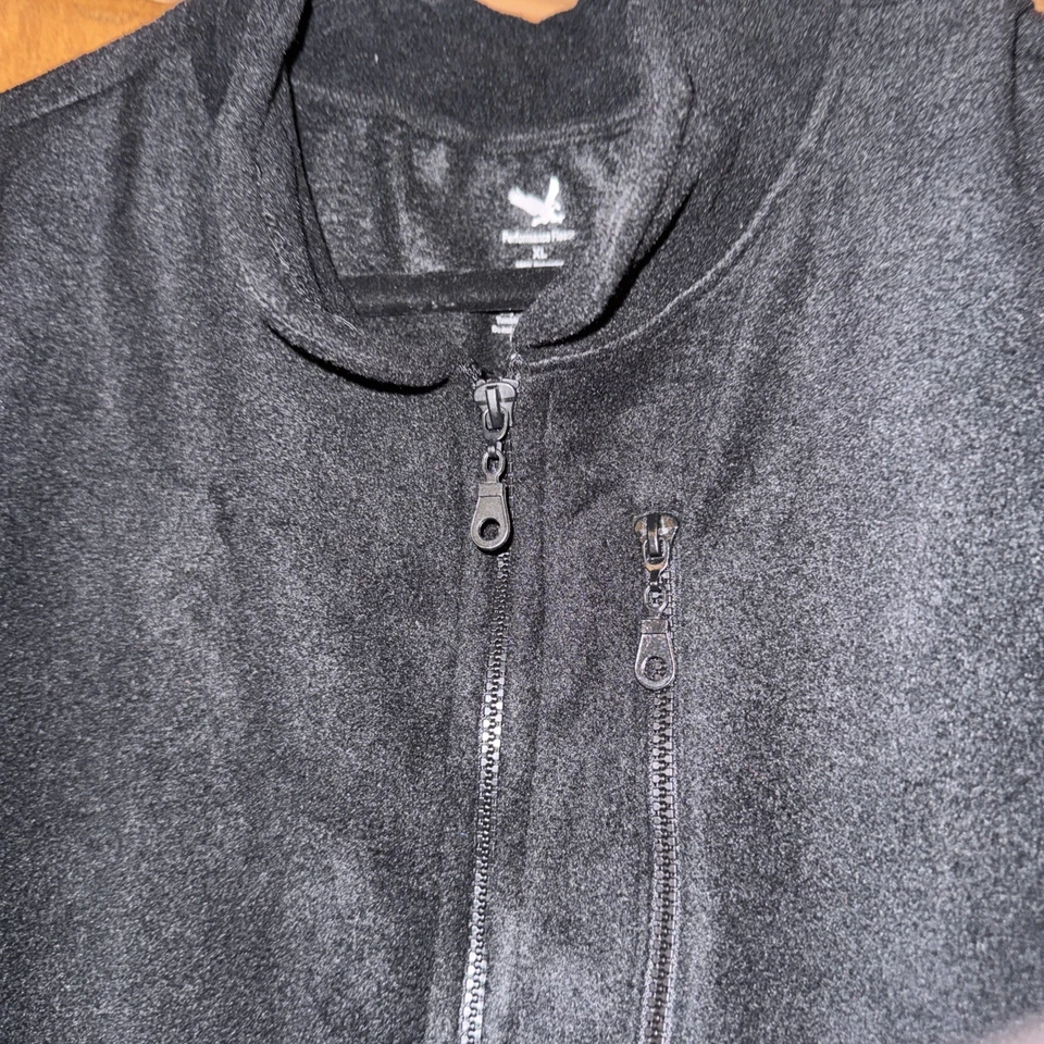 Mossy Oak Vest Mens XL Breakup Camo Black Outdoor Hunting Full Zip Fleece Vest - Image 3 of 4