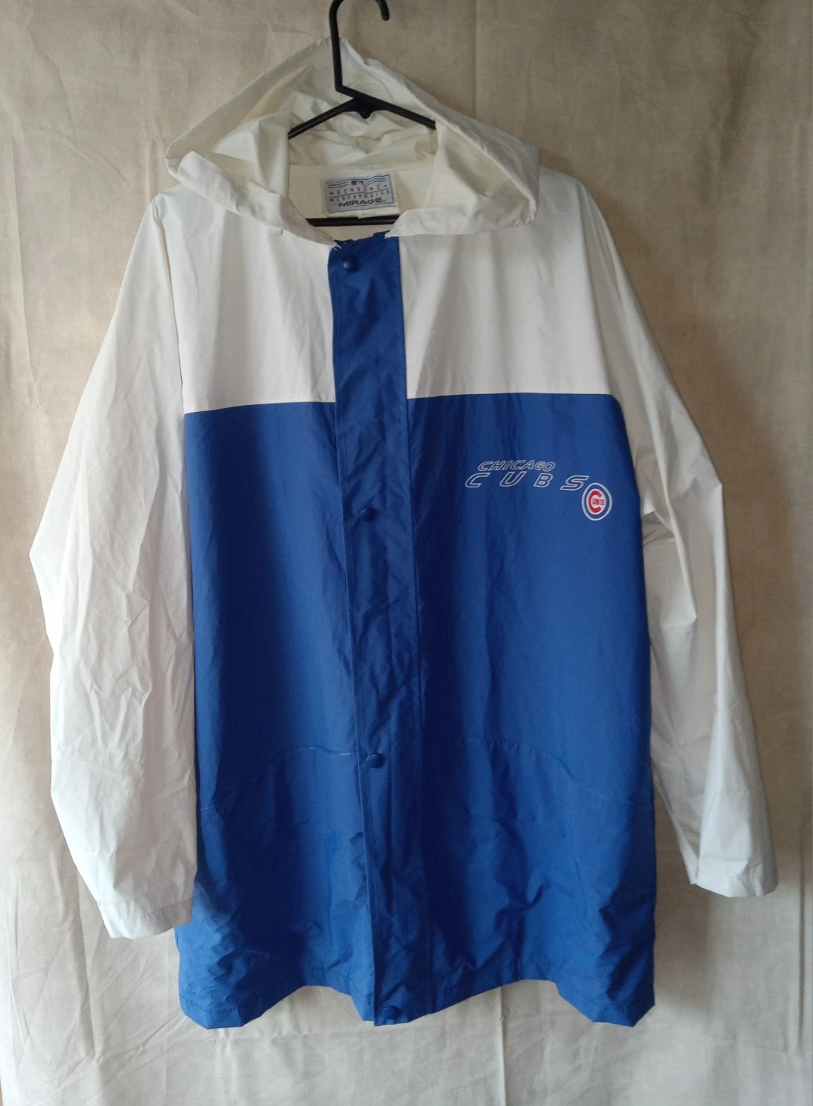 VTG Cubs Rain Jacket Mens Medium