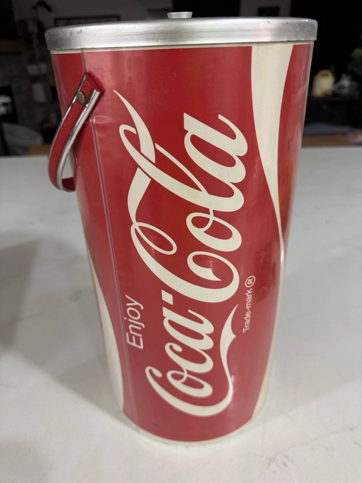 Vintage Original Coca-Cola Red Soda Can Shaped Ice Chest Cooler Hard Shell