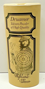 Druamor Talcum Powder Highland Moor Aromatics Bottle Container Canister Scotland