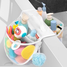 2-Compartment Mesh Bath Toy Organizer, Easy Access for Children  Parents, Du...