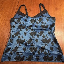 Ruby Ribbon Heritage Lace Cami Size 44 Style #1800 Blue Black Sexy Romantic Goth