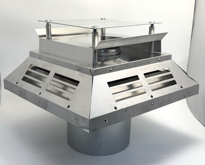 46DVA-HC Horizontal Square Stove Vent Horizontal Termination Cap 4'' x 6 5/8''