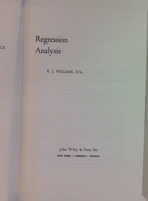 Regression Analysis. Williams, E.J.: