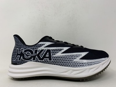 Unisex Hoka Crescendo MD Spikes, Black/White, Mens 8.5 / Womens 10 US