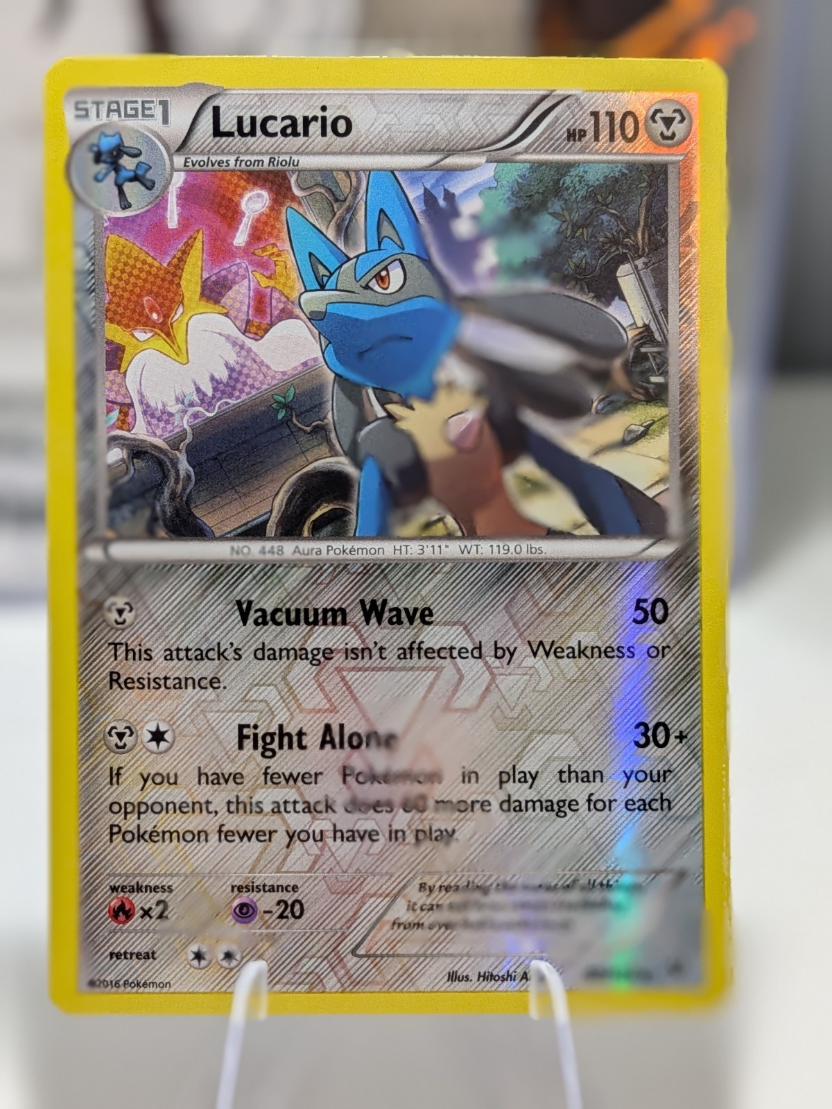 Lucario (63) Reverse Holo Holo Rare XY - Fates Collide 63/124 NM