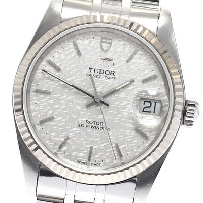 TUDOR Prince Date 74034 WG bezel Silver Dial Automatic Men's Watch_956339