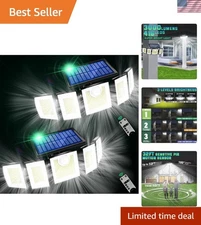 Solar Motion Security Lights - 416 LEDs 3000 Lumens, Waterproof & Remote Control