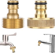 Messing Adapter G 1'' passend für Gardena Steckkupplung Wasserhahn Adapter AG IG