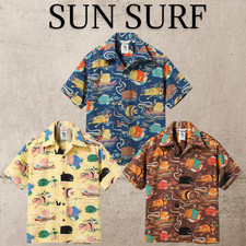 SUN SURF SS39538 DOBBY COTTON OPEN SHIRT OCEAN ACTIVITIES Yanagihara Japan New