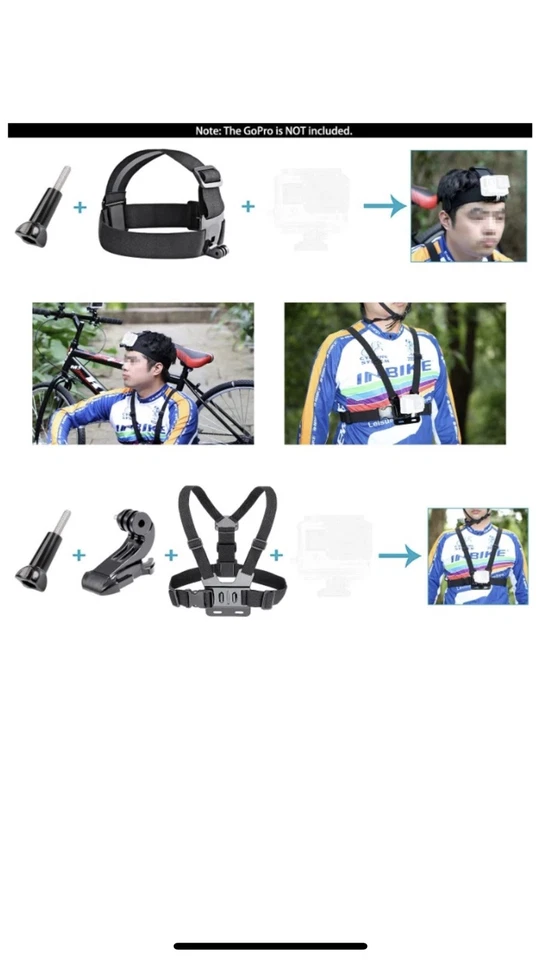 50 in 1 Action Camera Accessories Kit for GoPro Hero 12 11 10 9 DJI OSMO 4 3 2 - Image 4 of 4