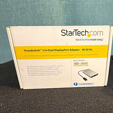 StarTech TB32DP2 Thunderbolt 3 to Dual DisplayPort Adapter 4K 60Hz Silver