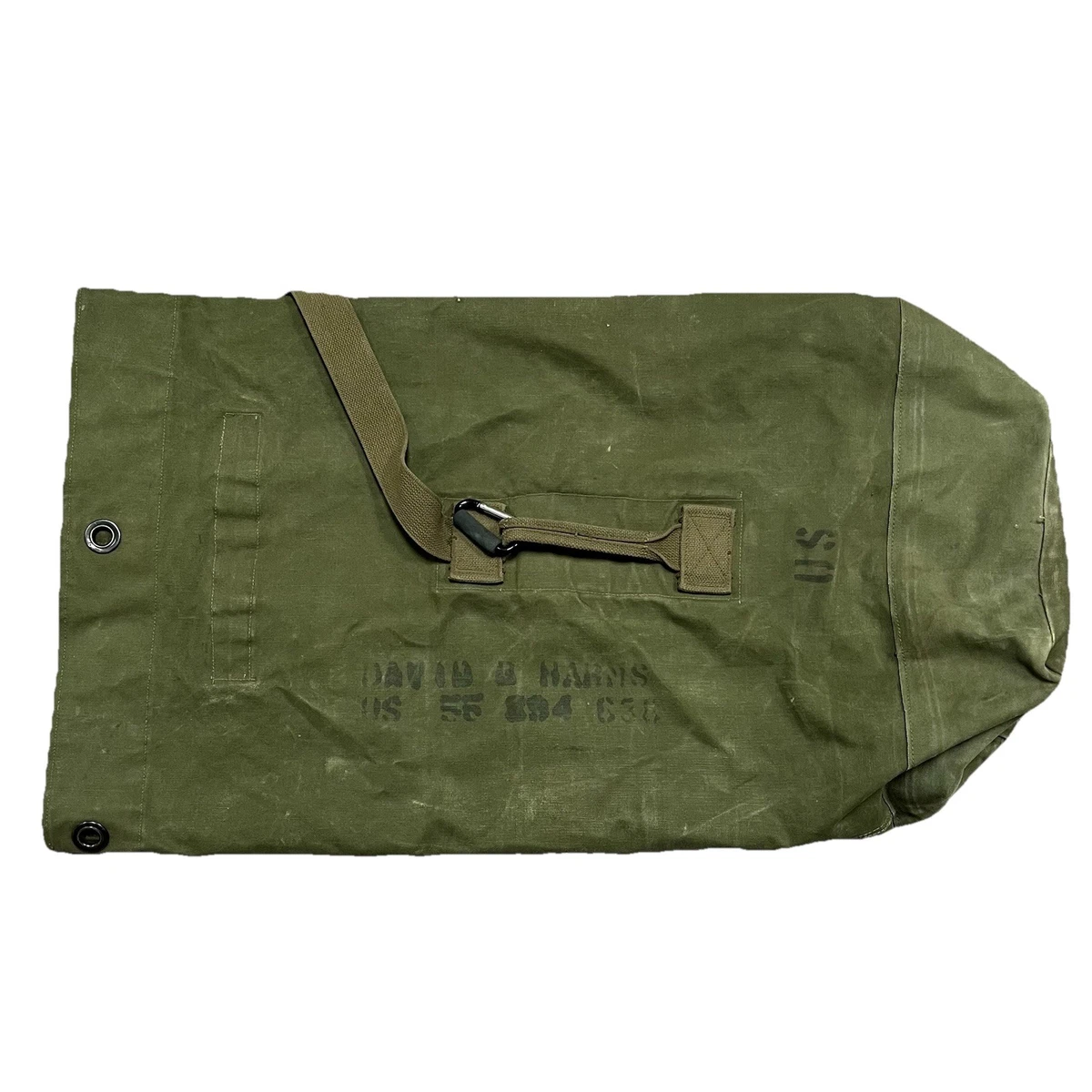 Vintage Army Duffle Bag In Original Korean Military Period Items