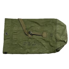 Vintage US Marines Canvas Sea Bag Duffle Bag Olive Drab Military Stenciled Name