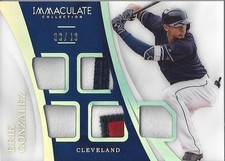 2017 Immaculate Collection Immaculate Material Gold #33 Erik Gonzalez Jersey /49