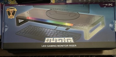 Bugha LED Gaming Monitor Riser Stand Desk Organizer PC Compatible