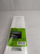 2" x 10" FLOOR REGISTER WHITE - PAINTABLE - ORIGINAL PACKAGE - EVERBILT 322893