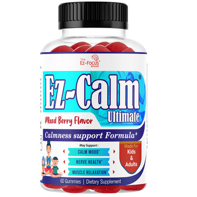 Relaxing Calm Magnesium Gummies for Kids - Great Tasting Kids Magnesium 60 Gummy
