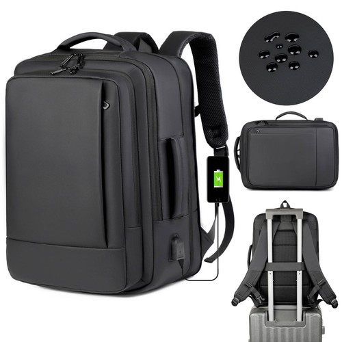 16" Laptop Backpack Briefcase USB Waterproof Large Men Women Rucksack Travel Bag