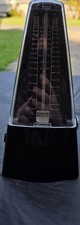 Vintage Solo Mechanical Metronome Pyramid Tower Black High Gloss Wind Up