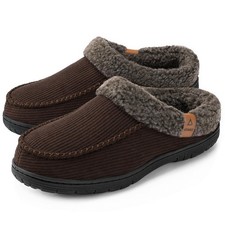 ATHMILE Mens Moccasin Slippers Memory Foam Fuzzy Cozy House Shoes for Men I...