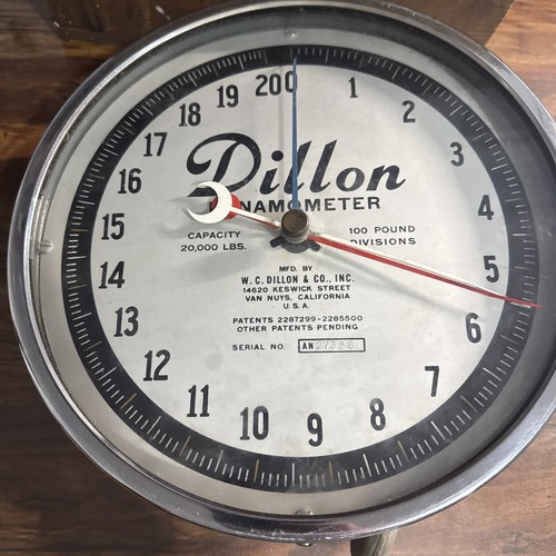 Dillon 20,000 Lb Dynamometer 100 pound Divisions used with wear (UNTESTED)