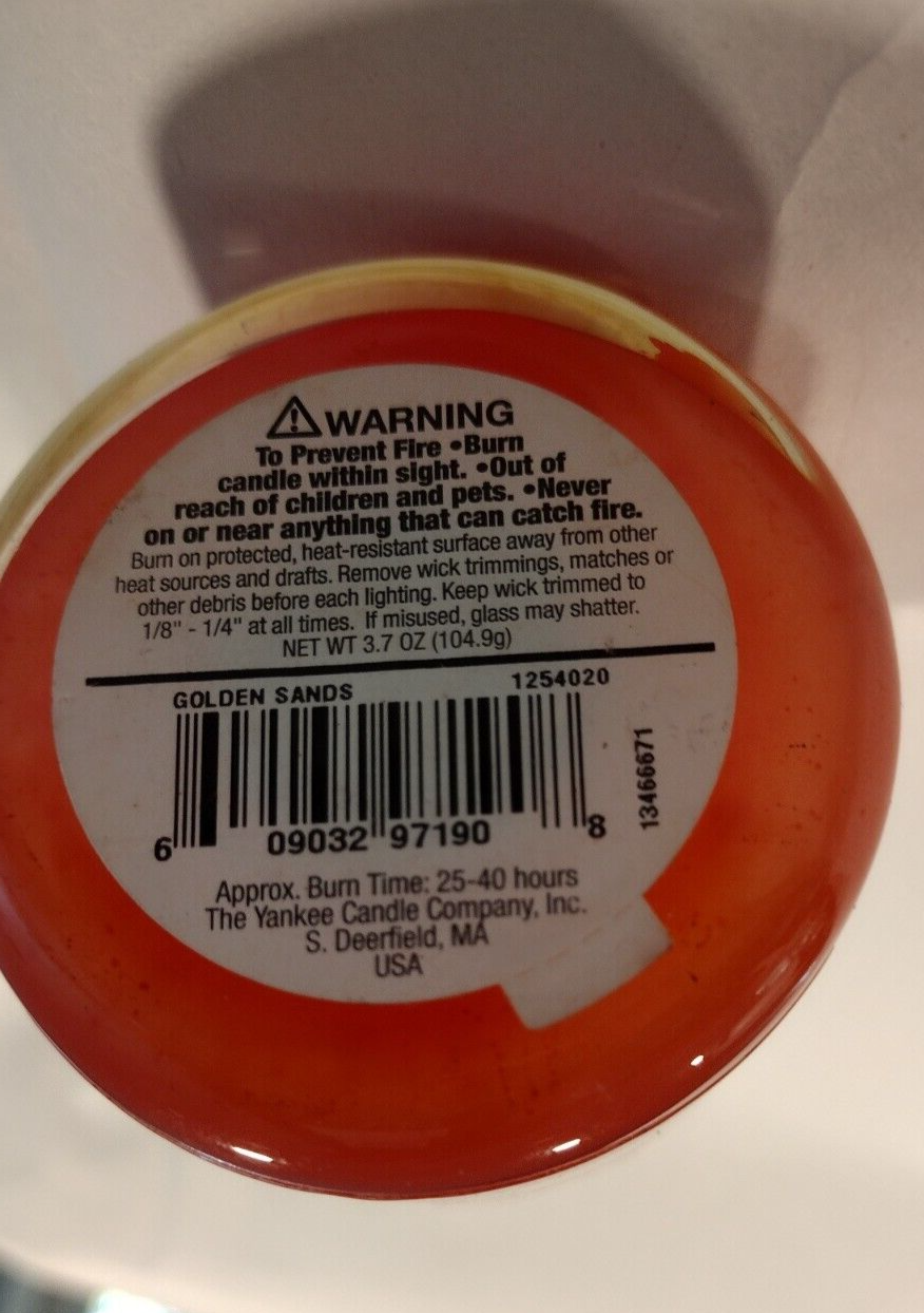 Yankee Candle Golden Sands 3.7 Ounce Single Wick SMALL Jar Candle eBay