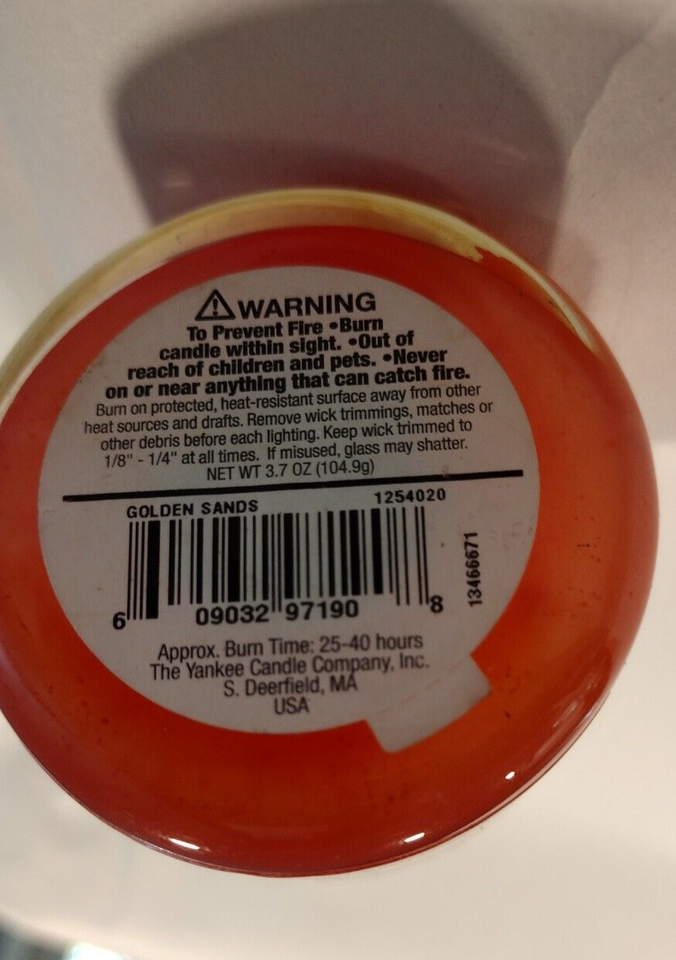Yankee Candle Golden Sands 3.7 Ounce Single Wick SMALL Jar Candle eBay
