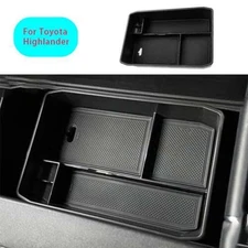 For Toyota Highlander 2020-23 Matt Black Console Storage Box Frame Cover Trim 1X