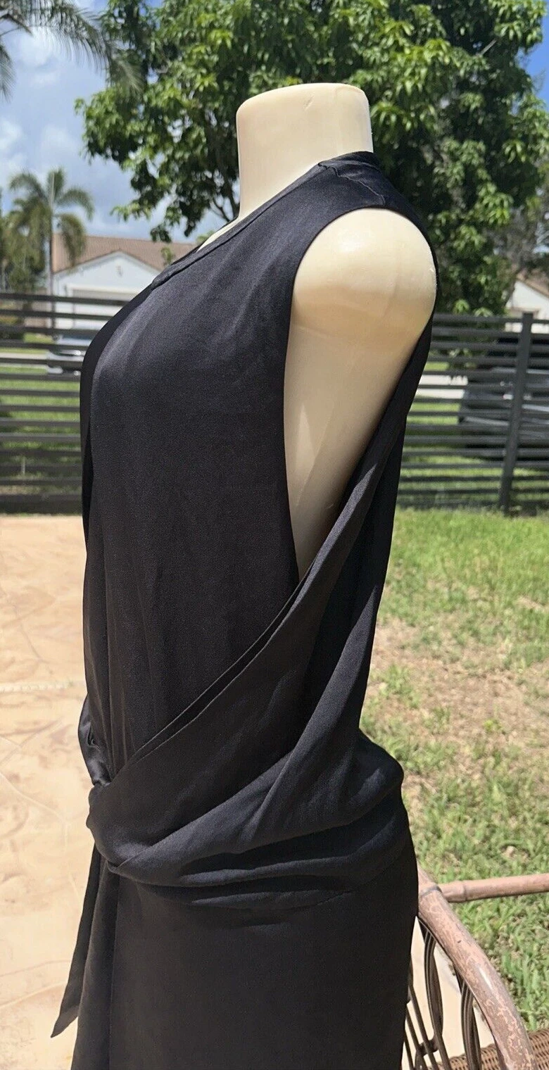 ABITO CASUAL SMANICATO ALEXANDER WANG NERO DETTAGLIO NODO DAVANTI TAGLIA 10