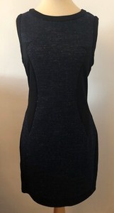 Mango Casual robe noir bleu marine et doré zip dos S (36) | eBay