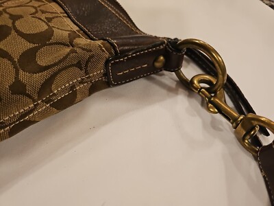 Coach Signature Jacquard Shoulder/Crossbody Hobo Bag E065-10402