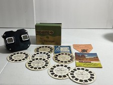 VINTAGE SAWYER'S VIEW-MASTER STEREOSCOPE VIEWER 1950s  7 Misc Reel Lot