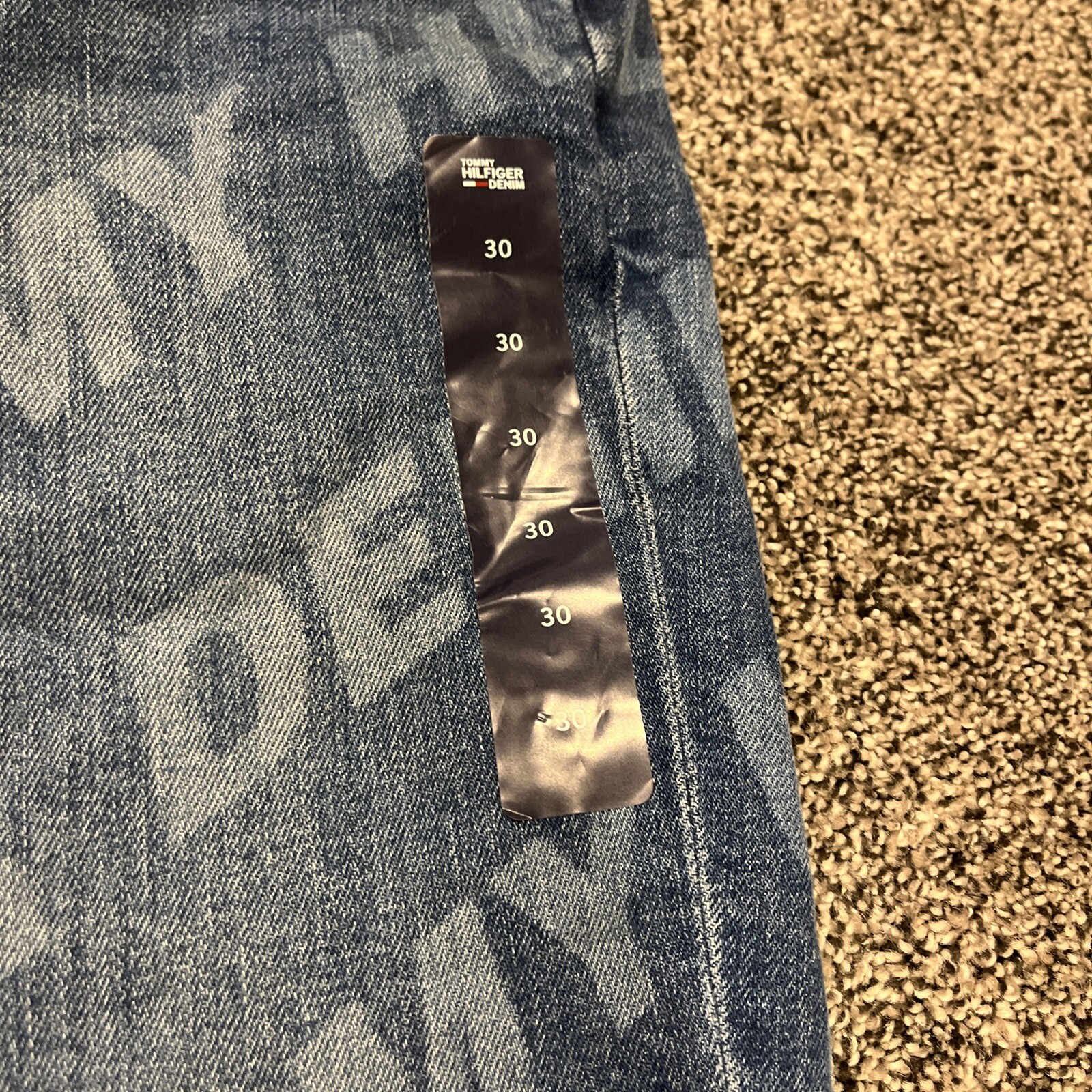 NWT Tommy Hilfiger Denim Men's Logo Letter Print Sustainable Jean Shorts 30 - View 2