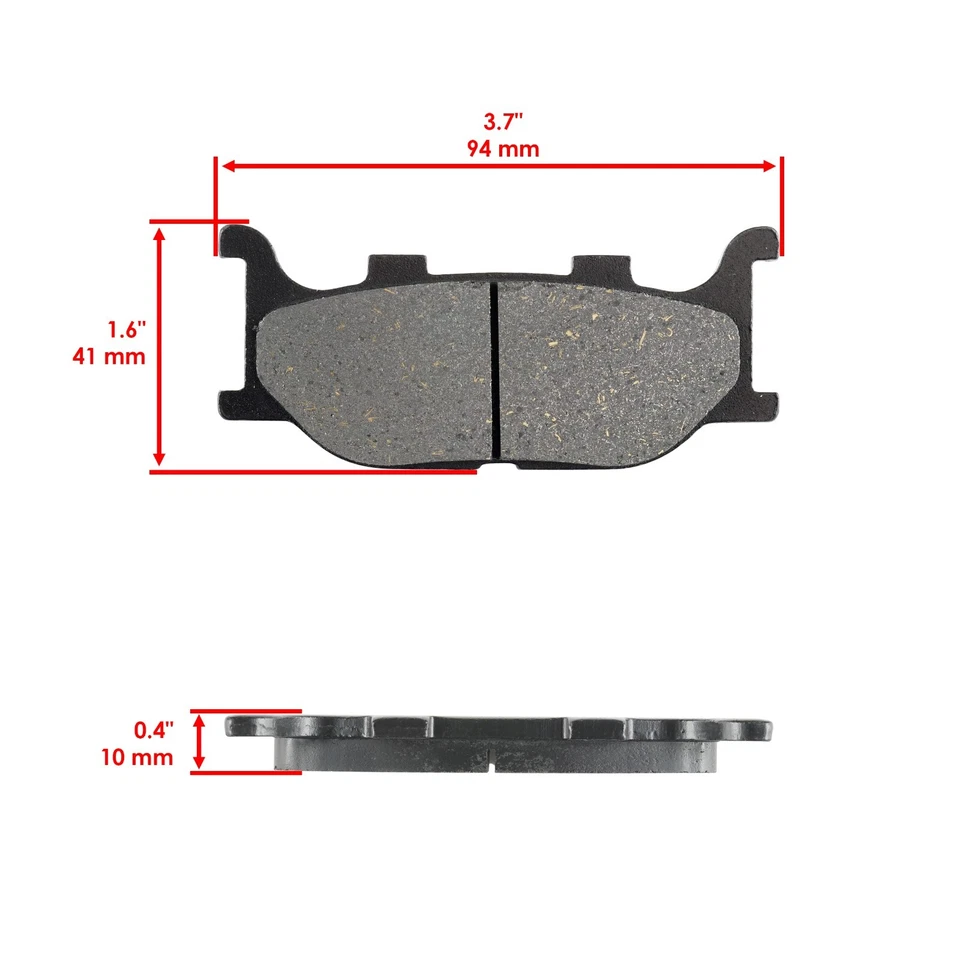 Front Rear Brake Pads for Yamaha XVS1300 V-Star 1300 2007 2008 2009 2011-2015 - Image 3 of 4