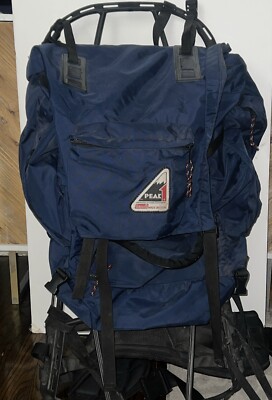 Coleman Peak Backpack Vintage External Frame Hiking Pack Camping Home Bag  USA