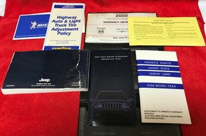 02 2002 Jeep Grand Cherokee Owners Manual Maintenance In Sleeve Ebay