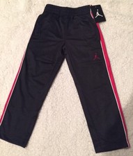 NWT 43 Nike Jordan Boy's Jogging Pants Black/Red Sizes 4 XS