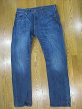 Levi's 501 Jeans Mens Size 36 x 34 W36 34L Red Tab Button Fly Regular Straight