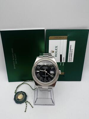 Rolex Datejust II 41 116634 18K Fluted Black Roman Numerals Dial