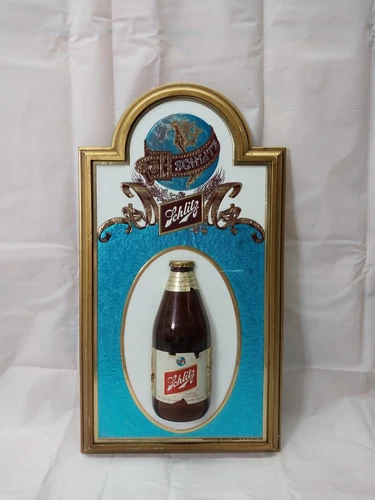 Vintage 1977 Schlitz Beer 3D Bottle Bar Pub ManCave Advertising Sign Made In USA