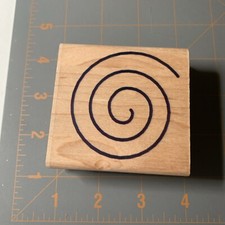 Inkadinkado- Wood Rubber Stamp Swirl Design Doodle