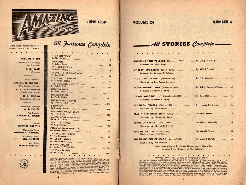 Amazing Stories Quarterly, Winter 1950 Reissue ( includes the June Issue Only) Foto 3 de 3